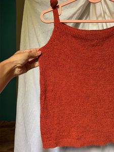 Forever21 Orange Knit Tank Top