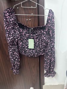 Floral Print Crop Top