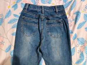 Vintage Flared Blue Denim Jeans