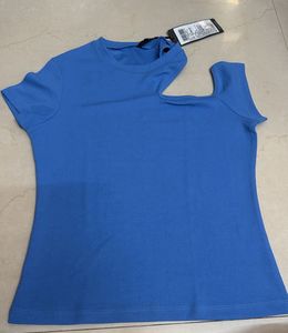 Blue Cut-Out T-Shirt