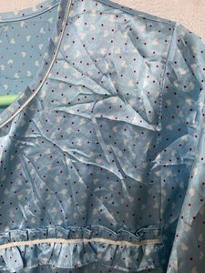 Light Blue Polka Dot Nightgown