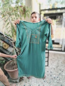 Beautiful Teal Embroidered Kurta
