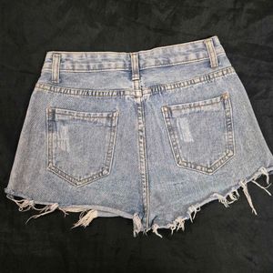 Distressed Denim Shorts y2k mini