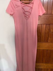 Casual Pink Maxi Dress