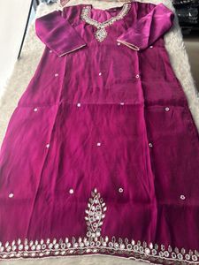 Designer Kurta with pant Mirror Work