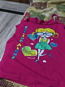 Cute Pink Graphic Tank Top for Girls