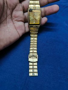 Titan Golden Analog Watch