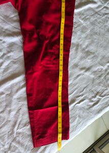 Vibrant Red Skinny Fit Pants