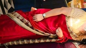 Elegant Red Silk Saree with Designer Blouse