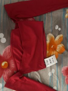 Red Off-Shoulder Crop Top