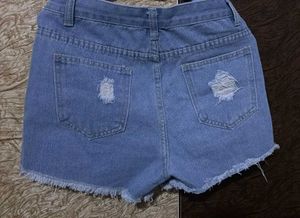 Distressed Denim Shorts