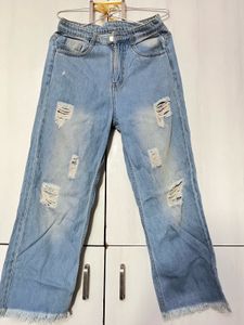Ripped Light Wash Jeans