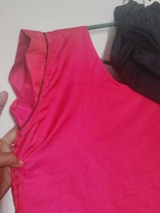 Vibrant Pink Kurta Set with Floral Embroidery