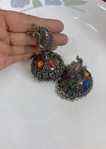 New Vintage Peacock Jhumka Earrings
