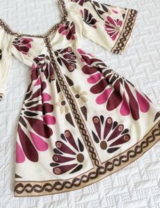 Boho Floral Print Bell Sleeve Mini Dress