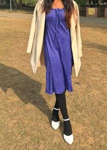 SHEIN violet colour Floral Print Maxi Dress