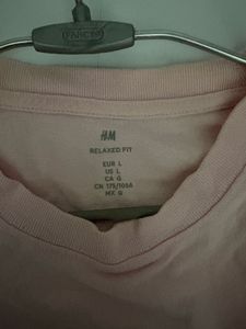 Pink H&amp;M T-shirt size Large