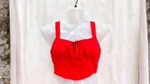 12258. Red Corset Style Cami Top