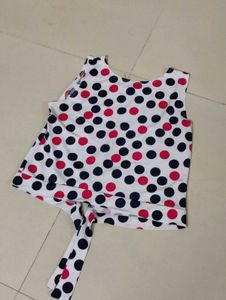 Cute Polka Dot Sleeveless Top