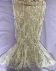 sheer fishtail dress