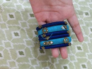 Beautiful Silk Thread Bangles Set