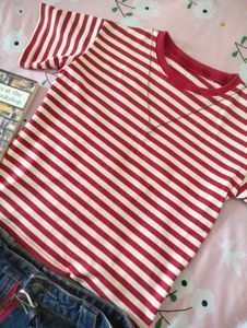 Red &amp; White Striped Top