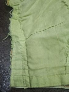 Elegant Light Green Blouse with Gold Embroidery