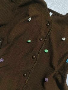 coffee brown cue top