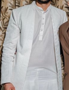 Men's White Ethnic indo western with Kurta Set