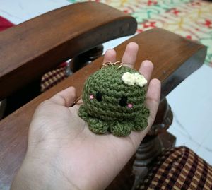 Handmade Crochet Octopus Keychain