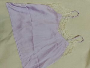 Lilac Lace Trim Pajama Set
