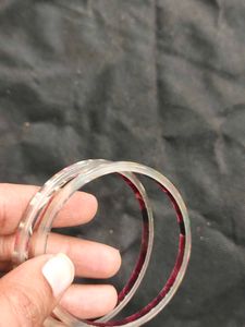 Striped Glass Bangles - Set of Two
