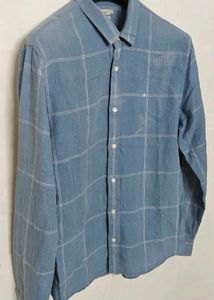 Calvin Klein Blue Plaid Shirt