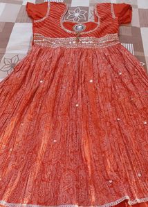 Beautiful coral Ethnic Gown