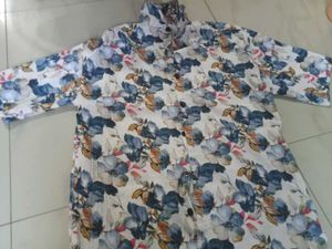 Floral Print Long Sleeve Shirt For Men
