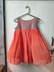 Stylish Orange Kurta Top