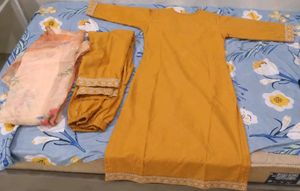 Yellow Kurta Set with Dupatta