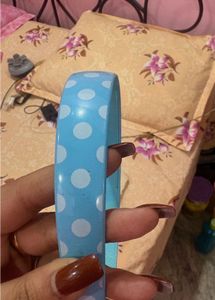 Blue Polka Dot and stone hairband