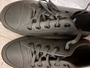 Olive Green Lace-Up Sneakers