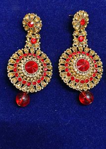 Elegant Gold Tone Dangle Earrings