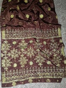 Brown silk touser kurti  set