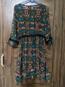 Chumbak Women’s Floral Dress |M| Knee-Length