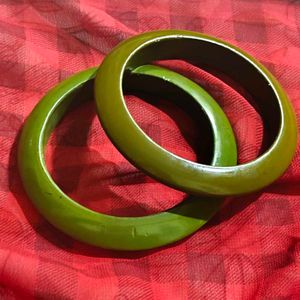 Set of 2 Olive/Green Bangles