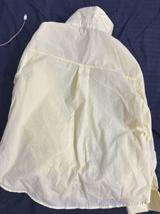 Pale Yellow Collared Button-Up Shirt