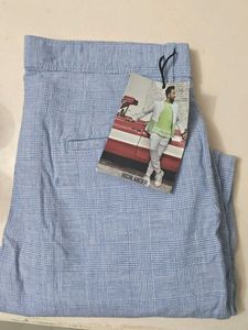 Light Blue Checkered Trousers