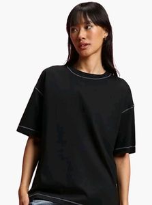 bewakoof black oversized tee