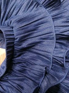 Navy Blue Tiered Mini Skirt