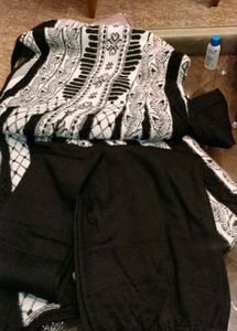 New Stylish Black &amp; White Kurta Set