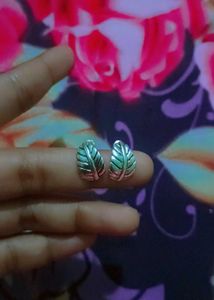 Oxidised lead shaped earrings