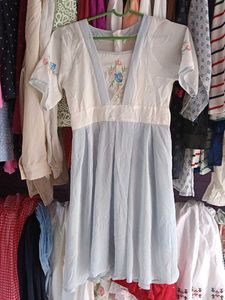 Embroidered Midi Dress